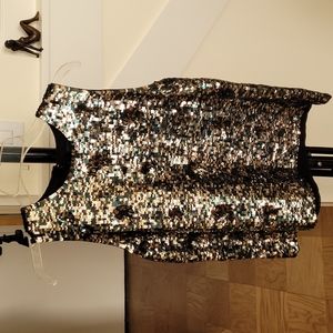 French Connection sequin sleeveless top
